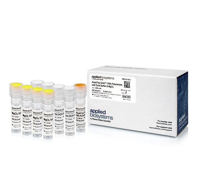 AmpliTaq Gold&trade; DNA Polymerase with Gold Buffer and MgCl<sub>2</sub>
